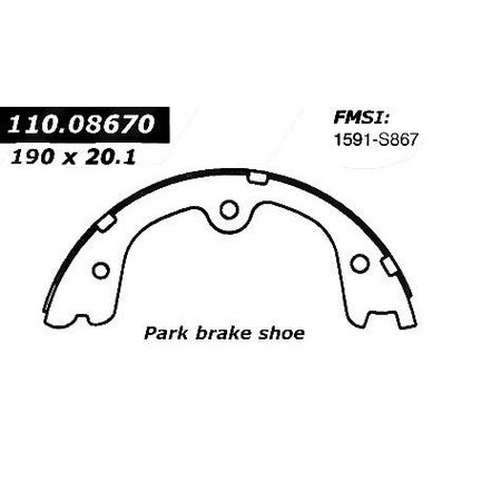 CENTRIC PARTS Centric Brake Shoes, 111.08670 111.08670